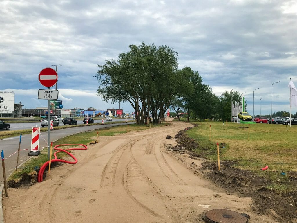 Krasta ielas gājēju un velosipēdu ceļš (Krasta iela) - Bike path - construction photos