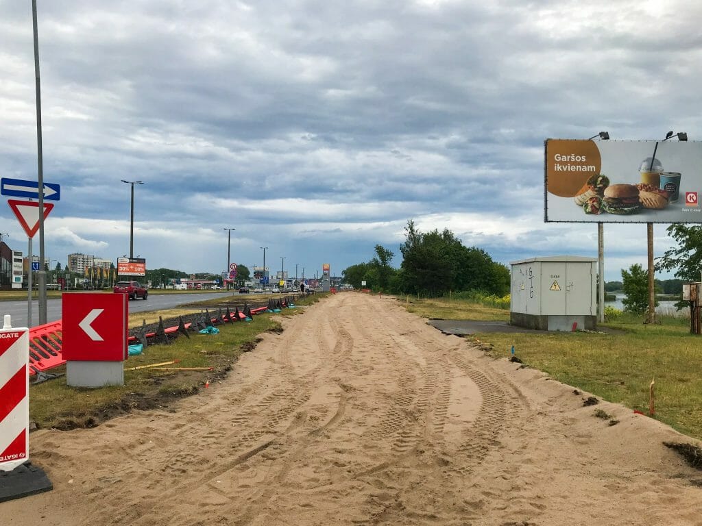 Krasta ielas gājēju un velosipēdu ceļš (Krasta iela) - Bike path - construction photos