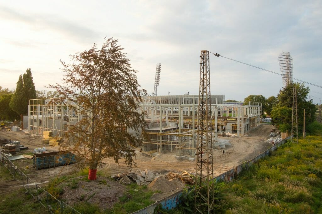 Ledus halle "Daugava" (Augšiela 1) - Spordikeskus - ehituse fotod