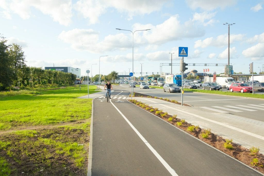 Krasta ielas gājēju un velosipēdu ceļš (Krasta iela) - Bike path - construction photos