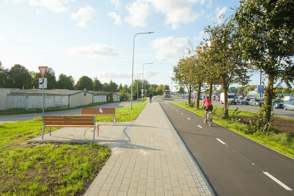 Krasta ielas gājēju un velosipēdu ceļš (Krasta iela) - Bike path - construction photos