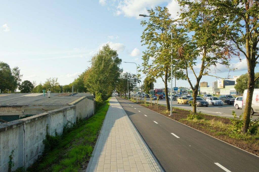 Krasta ielas gājēju un velosipēdu ceļš (Krasta iela) - Bike path - construction photos