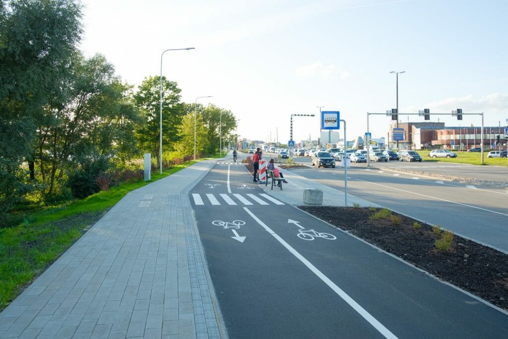 Krasta ielas gājēju un velosipēdu ceļš (Krasta iela) - Bike path - construction photos