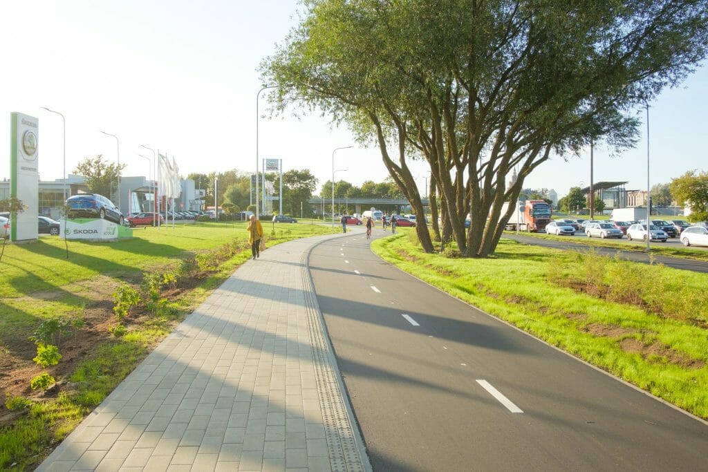 Krasta ielas gājēju un velosipēdu ceļš (Krasta iela) - Bike path - construction photos