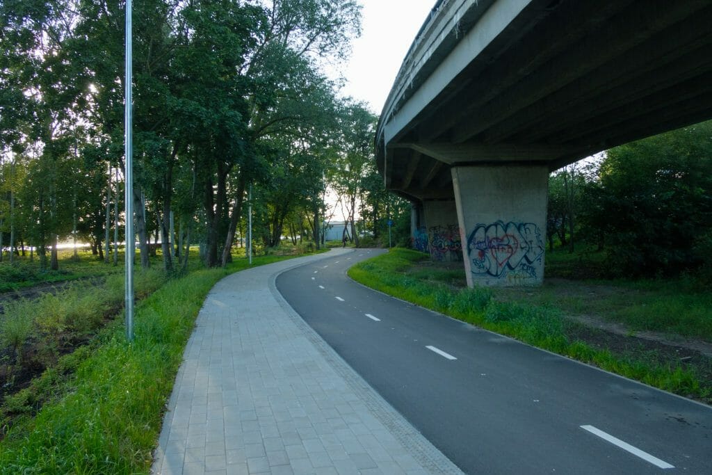 Krasta ielas gājēju un velosipēdu ceļš (Krasta iela) - Bike path - construction photos