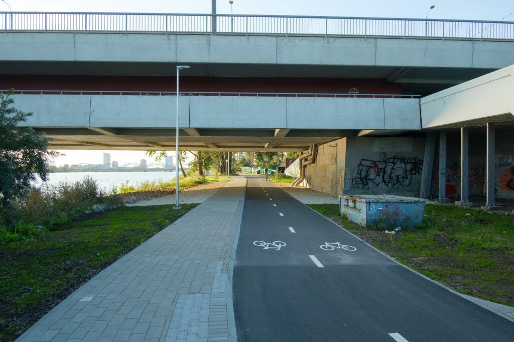Krasta ielas gājēju un velosipēdu ceļš (Krasta iela) - Bike path - construction photos