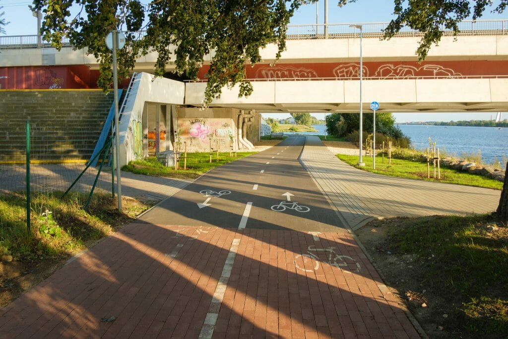 Krasta ielas gājēju un velosipēdu ceļš (Krasta iela) - Bike path - construction photos