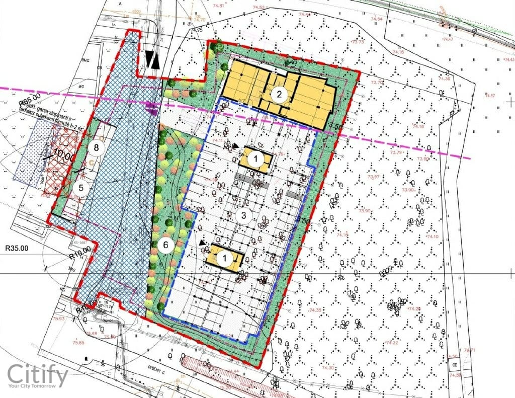 Europos sodas 1 etapas (Europos pr. 4) - Multi apartment - visualization