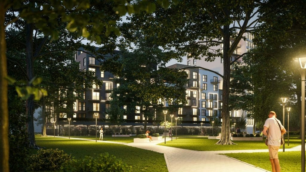 Europos sodas 1 etapas (Europos pr. 4) - Multi apartment - visualization