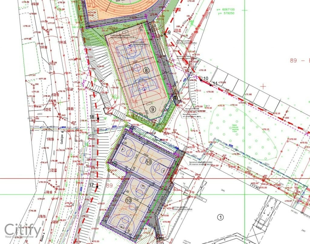 Gabijos gimnazijos sporto aikštynas (Pašilaičių g. 13) - Sports field or court - visualization