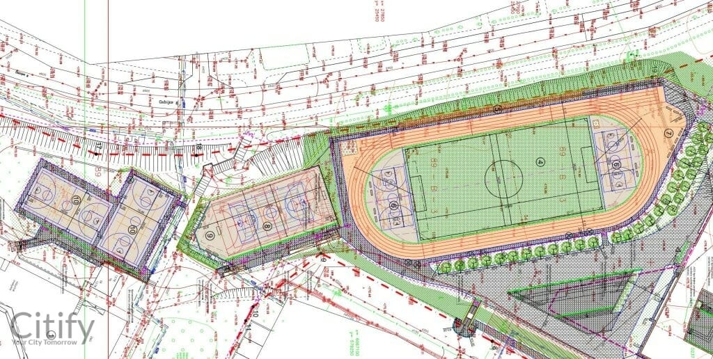 Gabijos gimnazijos sporto aikštynas (Pašilaičių g. 13) - Sports field or court - visualization