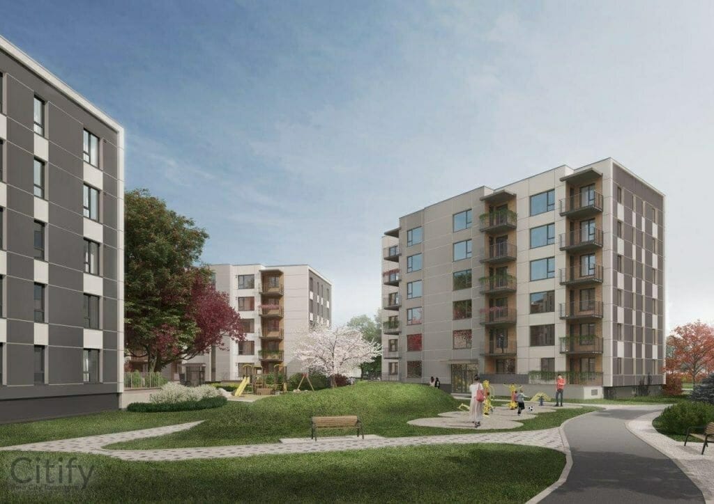 Trebū Home - 2. kārta (Kupriču iela 1B, 1G, 1E, 1F) - Daudzdzīvokļu nams - vizualizācija