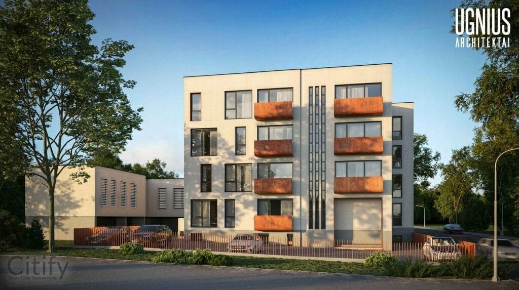 Kauko apartamentai (Lietuvių g. 22) - Daugiabutis - vizualizacija