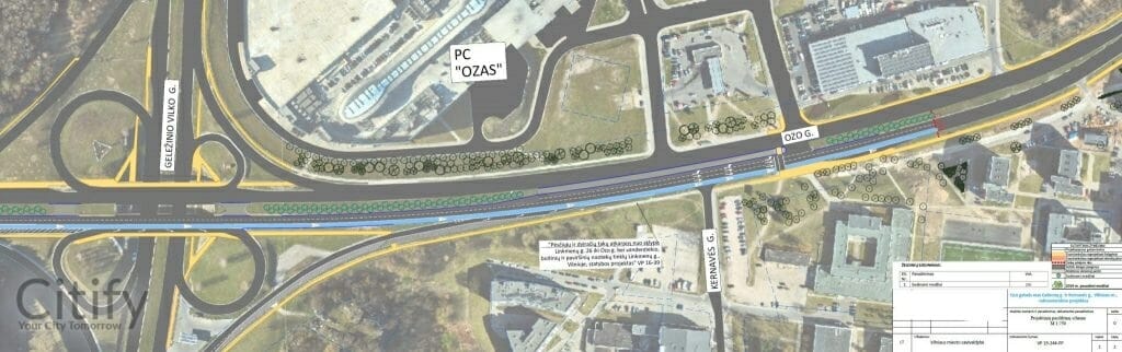 Ozo g. A juosta tarp Gelvonų ir Kernavės g. (Ozo g.) - Street - visualization