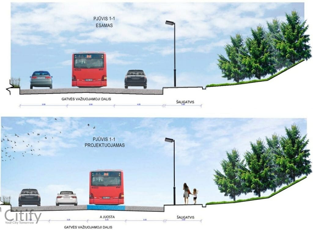 Ozo g. A juosta tarp Gelvonų ir Kernavės g. (Ozo g.) - Street - visualization