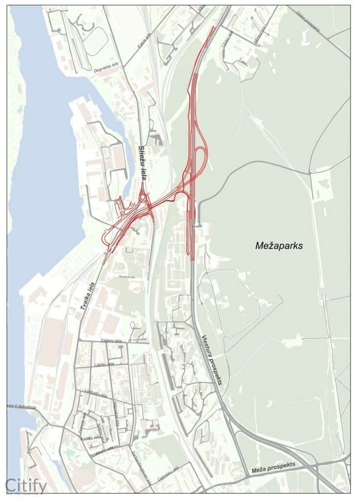 Satiksmes pārvads Rīga - Skulte (Viestura prospekts) - Road - visualization