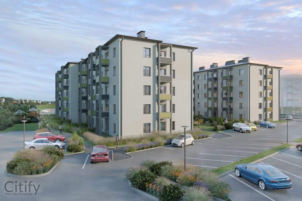 Dreilinga mājas - 1. kārta (Robežu iela) - Daugiabutis - vizualizacija