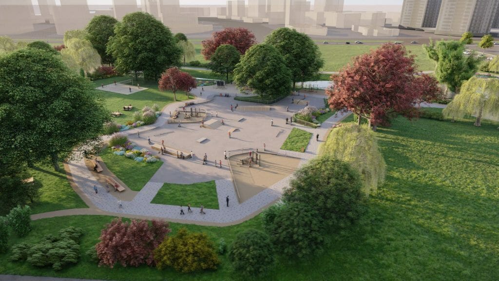 Skanstes teritorijas revitalizācija I kārta (Lapeņu iela) - Park - visualization