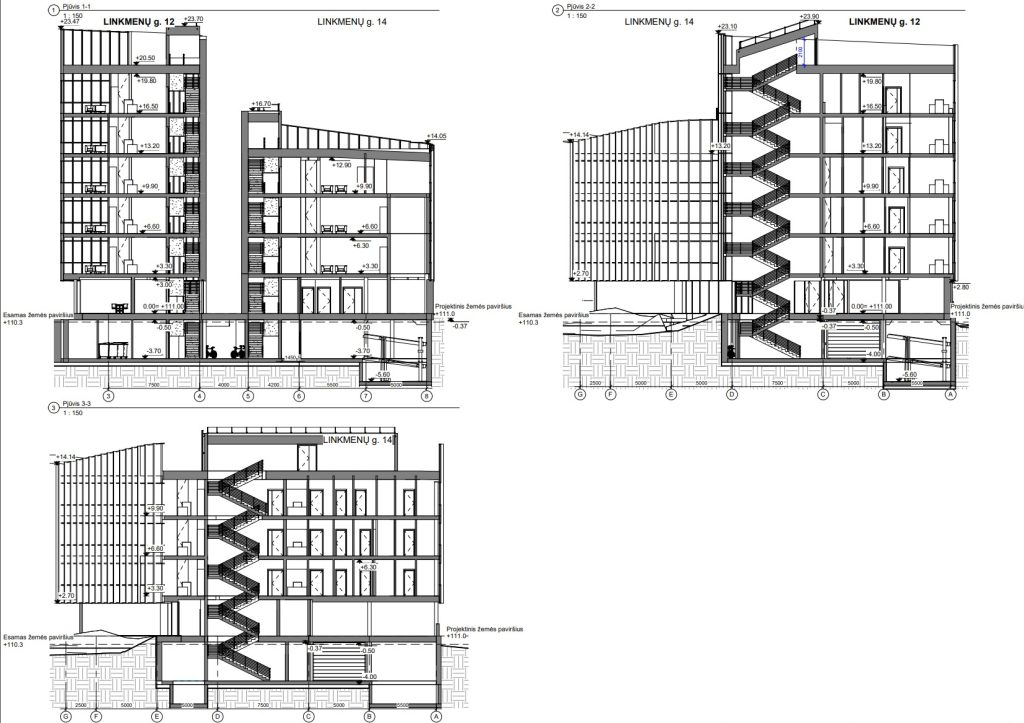 Linkmenų 12 (Linkmenų g. 12, Linkmenų g. 14) - Büroohoone - visuaalne