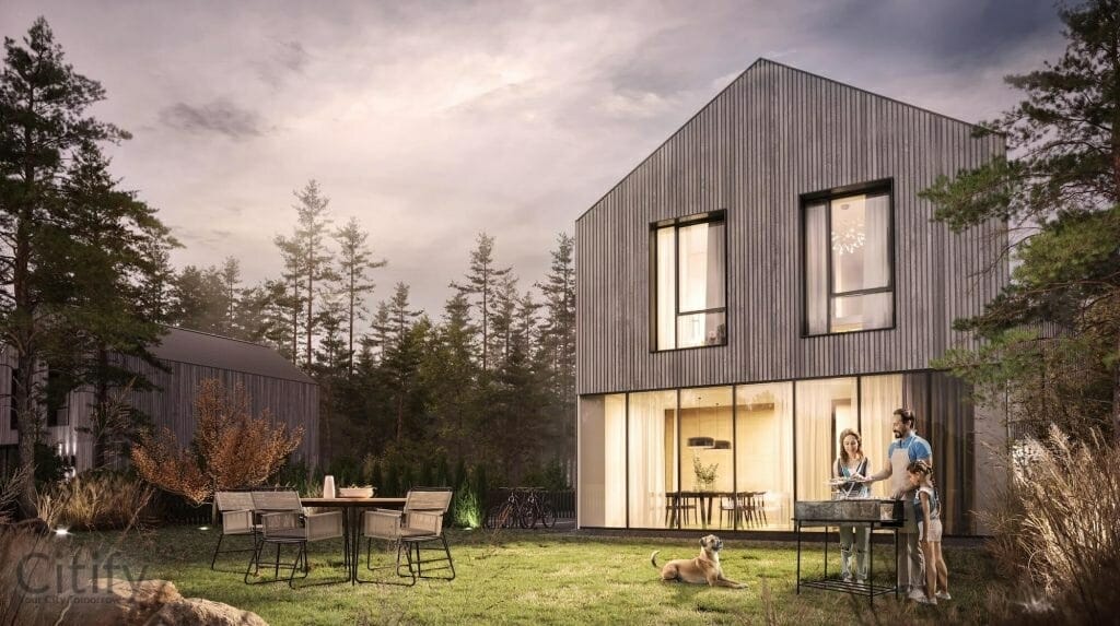 9 broliai (Gintaro g. 8A) - Private house community - visualization