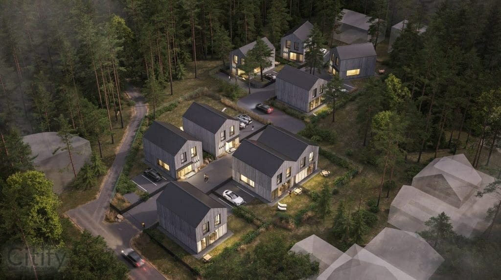 9 broliai (Gintaro g. 8A) - Private house community - visualization