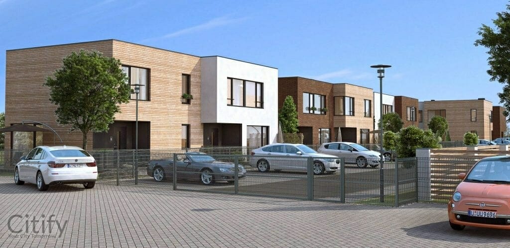 Birutės namai (Seniavos pl. 82, 82A, 84, 84A, 86A, K. Jauniaus g. 15, 17,) - Row housing - visualization