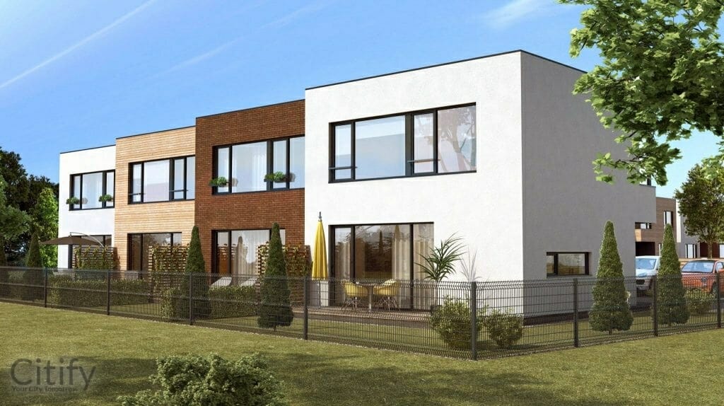 Birutės namai (Seniavos pl. 82, 82A, 84, 84A, 86A, K. Jauniaus g. 15, 17,) - Row housing - visualization