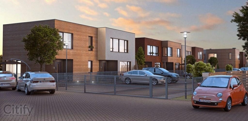 Birutės namai (Seniavos pl. 82, 82A, 84, 84A, 86A, K. Jauniaus g. 15, 17,) - Row housing - visualization