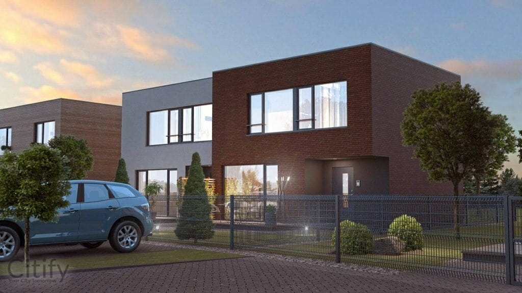 Birutės namai (Seniavos pl. 82, 82A, 84, 84A, 86A, K. Jauniaus g. 15, 17,) - Row housing - visualization