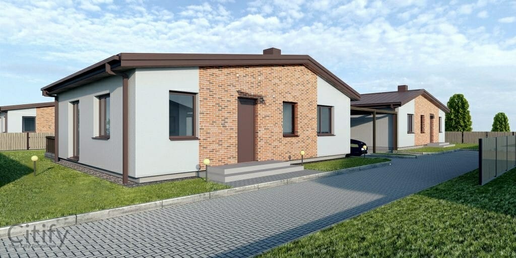 Giraitės terasos (Gervuogių g. 1, 2, 3, 5, 6, 7, 8, 9, 12 - 52 , Mėlynių g. 1, 1A, 2, 2A, 3, 3A, 4, 4A, 5, 5A - 26, 26A) - Private house community - visualization