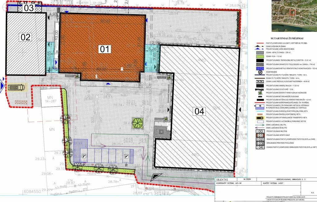 Kauno Maironio universitetinės gimnazijos sporto salė (Gimnazijos g. 3) - Sports arena - visualization