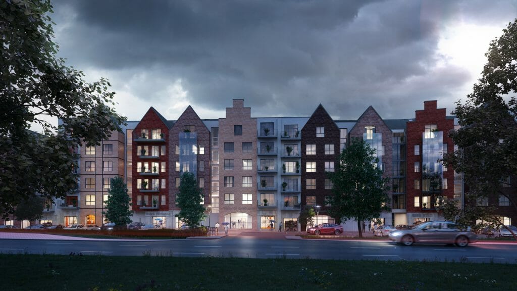 Klaipėdos Holivudas 1 etapas (M, L, K namai) (Kretingos g. 100) - Multi apartment - visualization