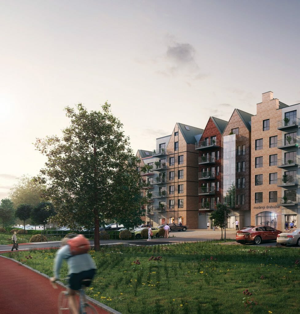 Klaipėdos Holivudas 1 etapas (M, L, K namai) (Kretingos g. 100) - Multi apartment - visualization