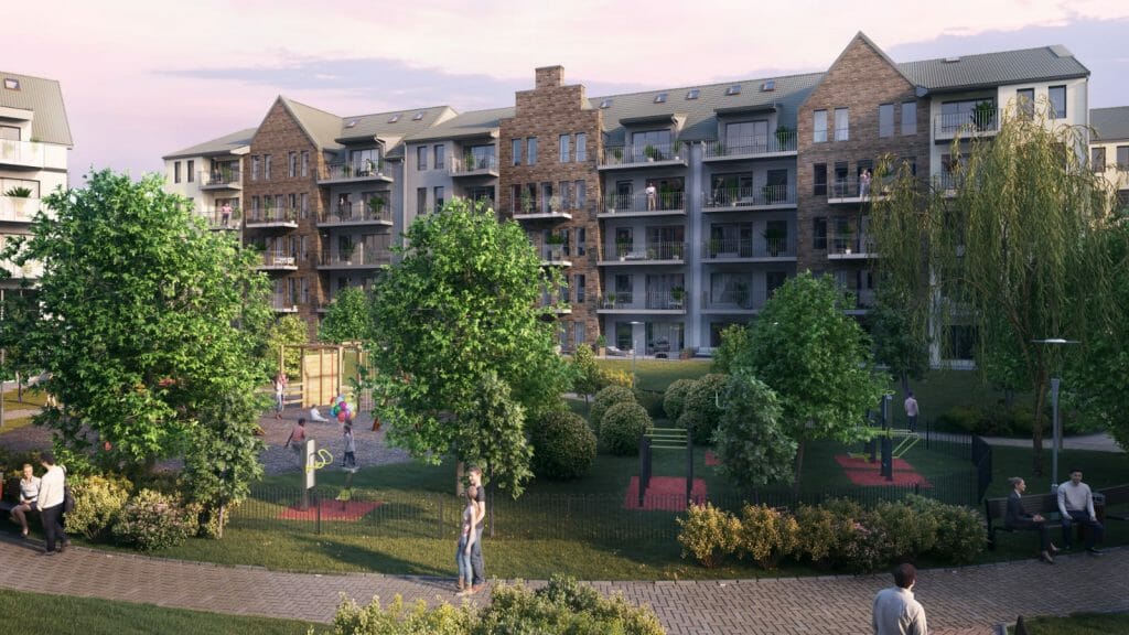 Klaipėdos Holivudas 1 etapas (M, L, K namai) (Kretingos g. 100) - Multi apartment - visualization