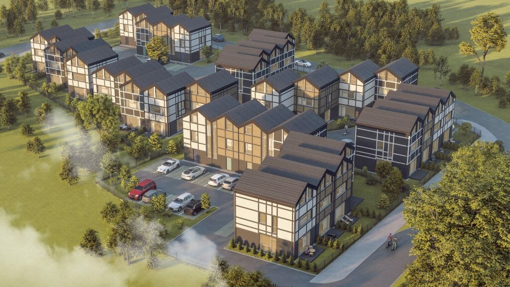 Memelhaus (Juodupio g. 35, 35A, 35B, 35C, 35D, 35E, 37) - Row housing - visualization