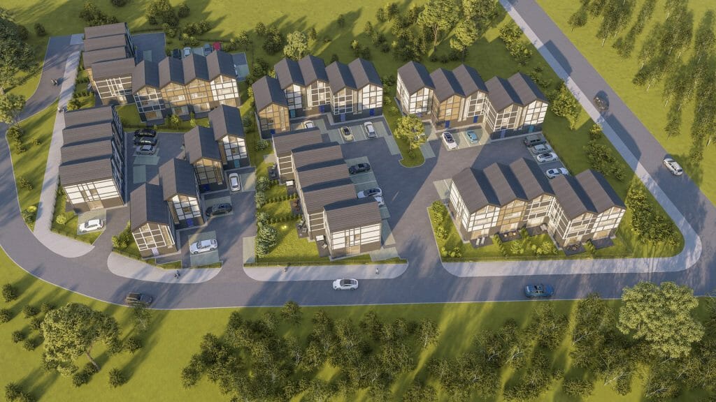 Memelhaus (Juodupio g. 35, 35A, 35B, 35C, 35D, 35E, 37) - Row housing - visualization