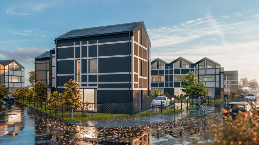 Memelhaus (Juodupio g. 35, 35A, 35B, 35C, 35D, 35E, 37) - Row housing - visualization