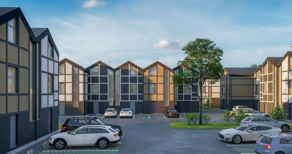 Memelhaus (Juodupio g. 35, 35A, 35B, 35C, 35D, 35E, 37) - Row housing - visualization