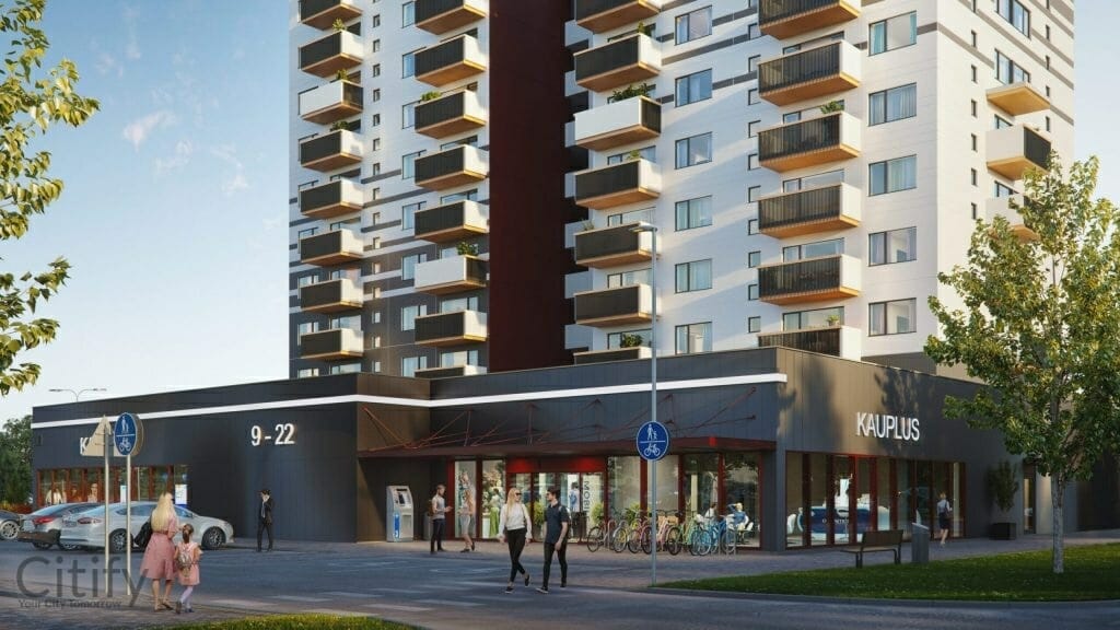 Priisle Kodu (Priisle tee 1) - Food store, Multi apartment - visualization