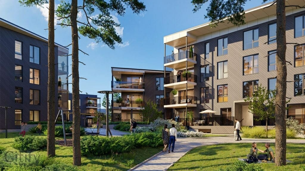 Metsatuka kodud (Teelise 6, 8, 10) - Daudzdzīvokļu nams - vizualizācija