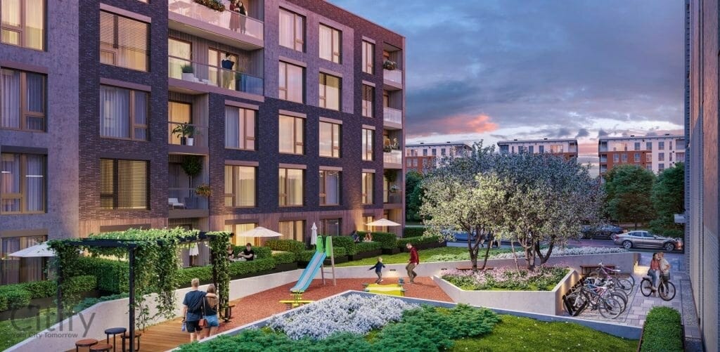 Uus-Veerenni (Tiiu 12/1, 12/2, 12/3) (Tiiu 12/1, 12/2, 12/3) - Daudzdzīvokļu nams - vizualizācija