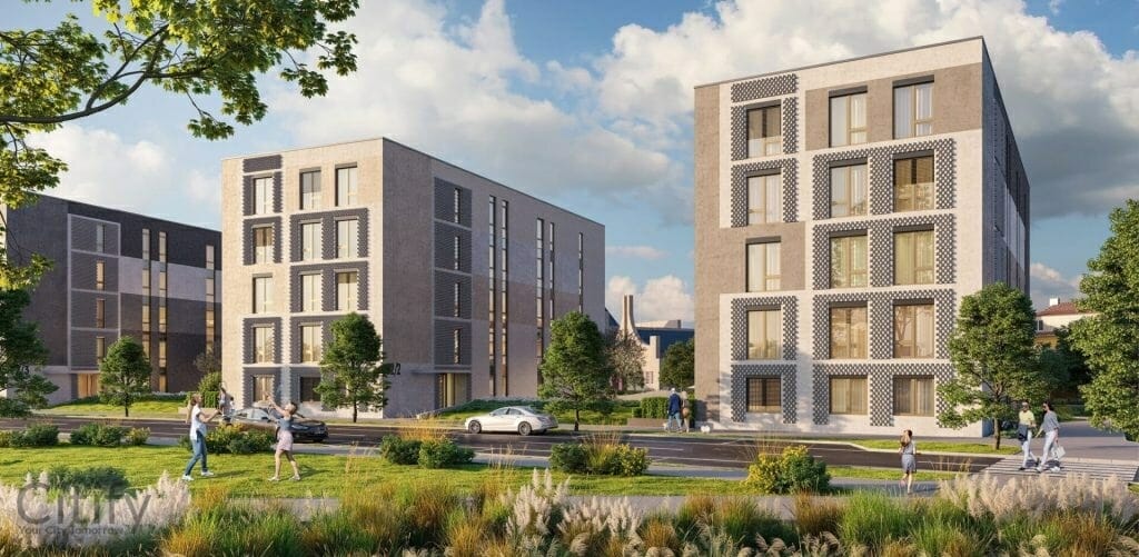 Uus-Veerenni (Tiiu 12/1, 12/2, 12/3) (Tiiu 12/1, 12/2, 12/3) - Daudzdzīvokļu nams - vizualizācija