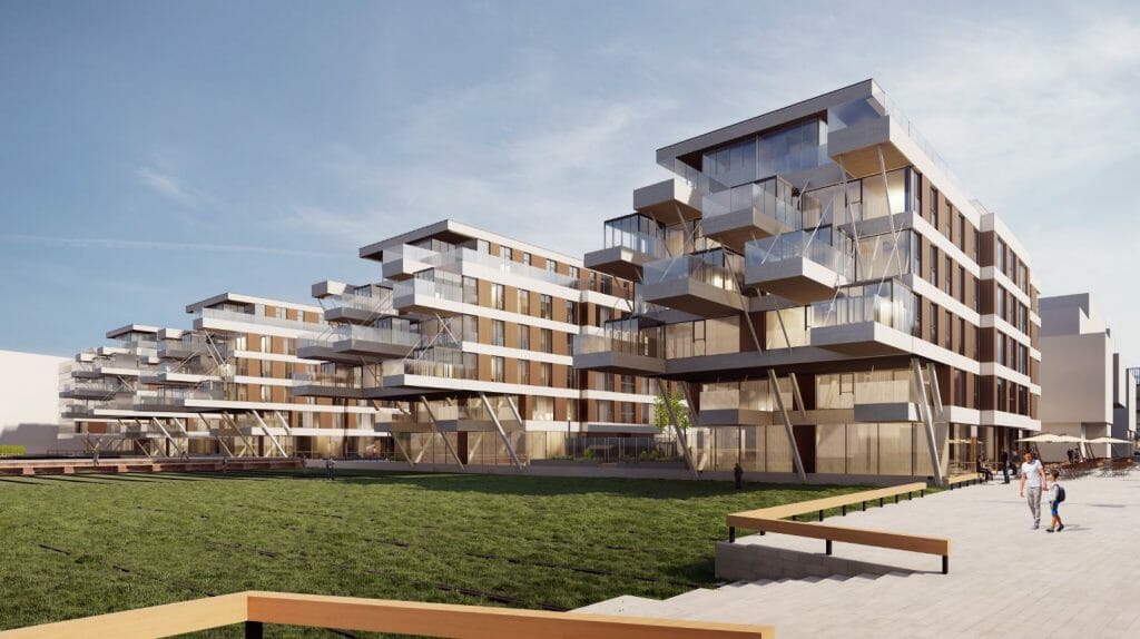 Vesilennuki majad (Vesilennuki 16, 18, 20, 22, 24) - Maitinimo įstaiga, Daugiabutis, Verslo centras - vizualizacija