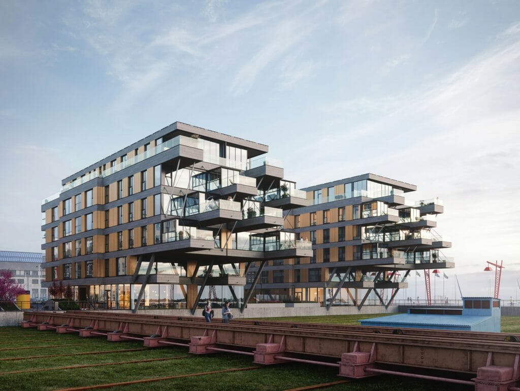 Vesilennuki majad (Vesilennuki 16, 18, 20, 22, 24) - Maitinimo įstaiga, Daugiabutis, Verslo centras - vizualizacija