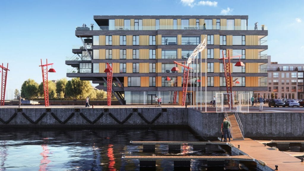 Vesilennuki majad (Vesilennuki 16, 18, 20, 22, 24) - Maitinimo įstaiga, Daugiabutis, Verslo centras - vizualizacija