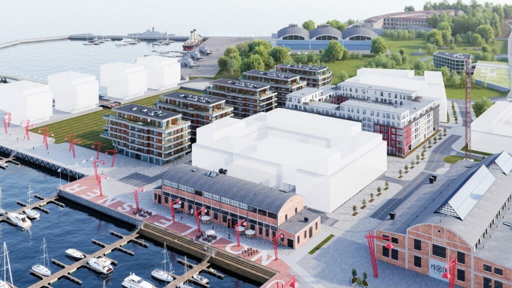 Vesilennuki majad (Vesilennuki 16, 18, 20, 22, 24) - Maitinimo įstaiga, Daugiabutis, Verslo centras - vizualizacija