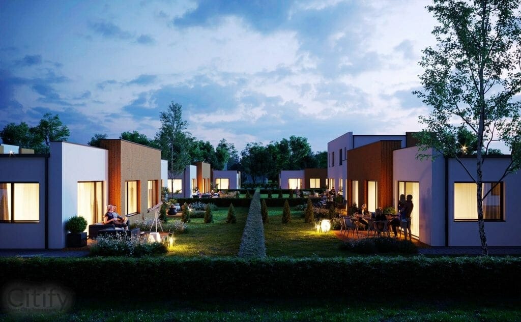 Vynuogyno namai (Varžupio g. 33A, 33B) - Row housing - visualization