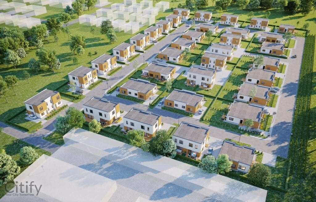 Vynuogyno namai (Varžupio g. 33A, 33B) - Row housing - visualization