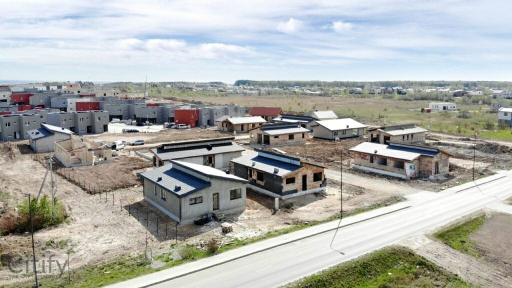 17 perlų (Uždaroji g.) - Private house community - construction photos