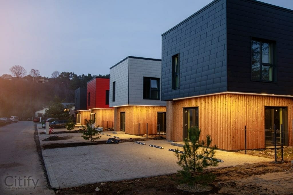 Spalvotam gyvenimui (Maumedžių g. 1A, 1B, 2, 2A, 2B, 2C) - Row housing - construction photos